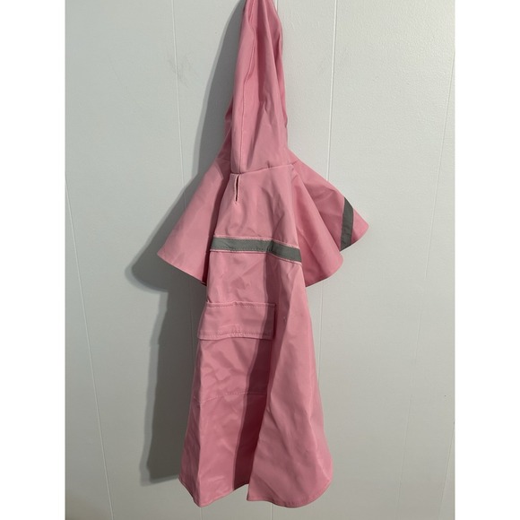 Waterproof Dog Rain Jacket Extra Large Pink Hood drawstring hook/loop belt - Picture 1 of 6
